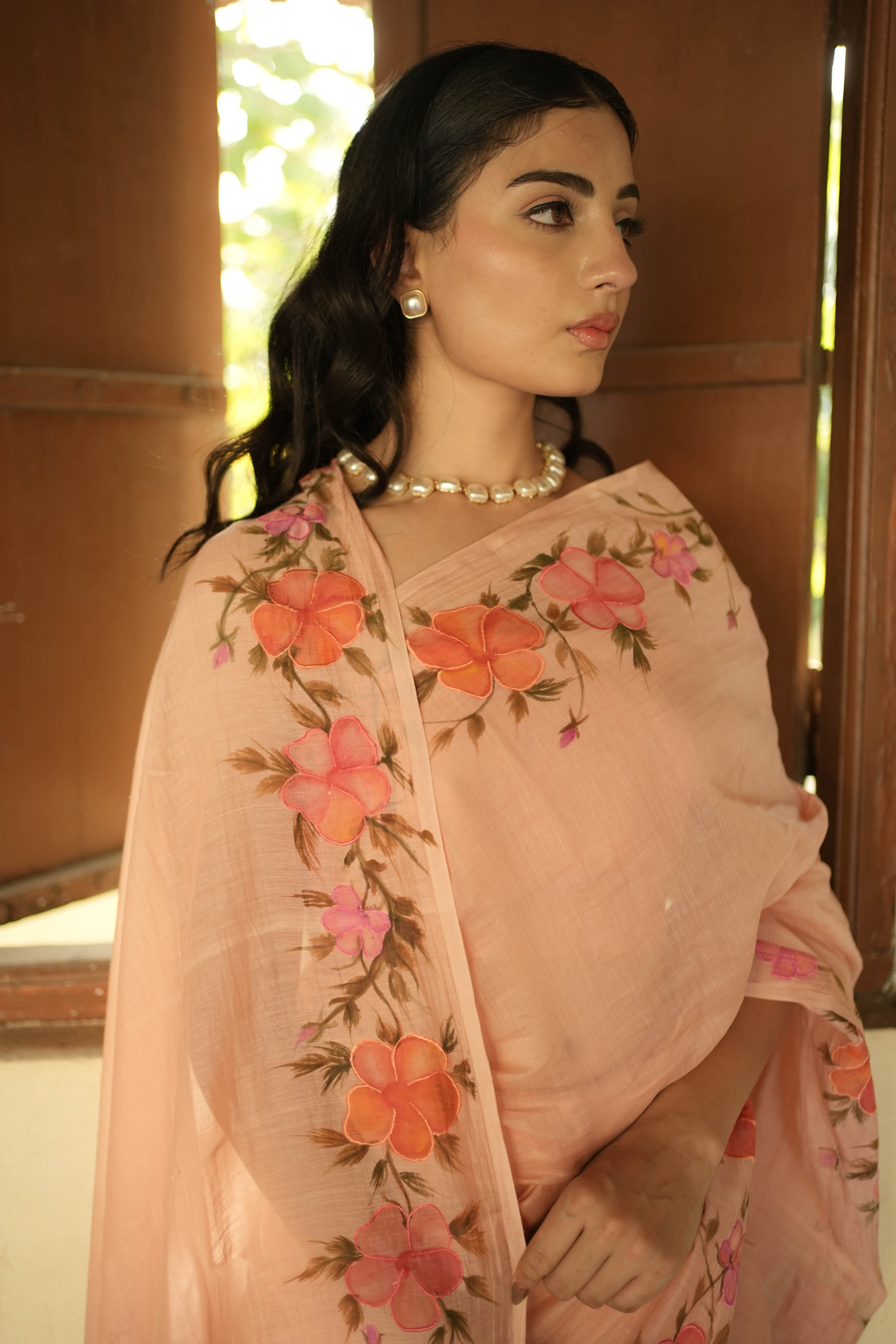 Dawn Rose Saree view 2