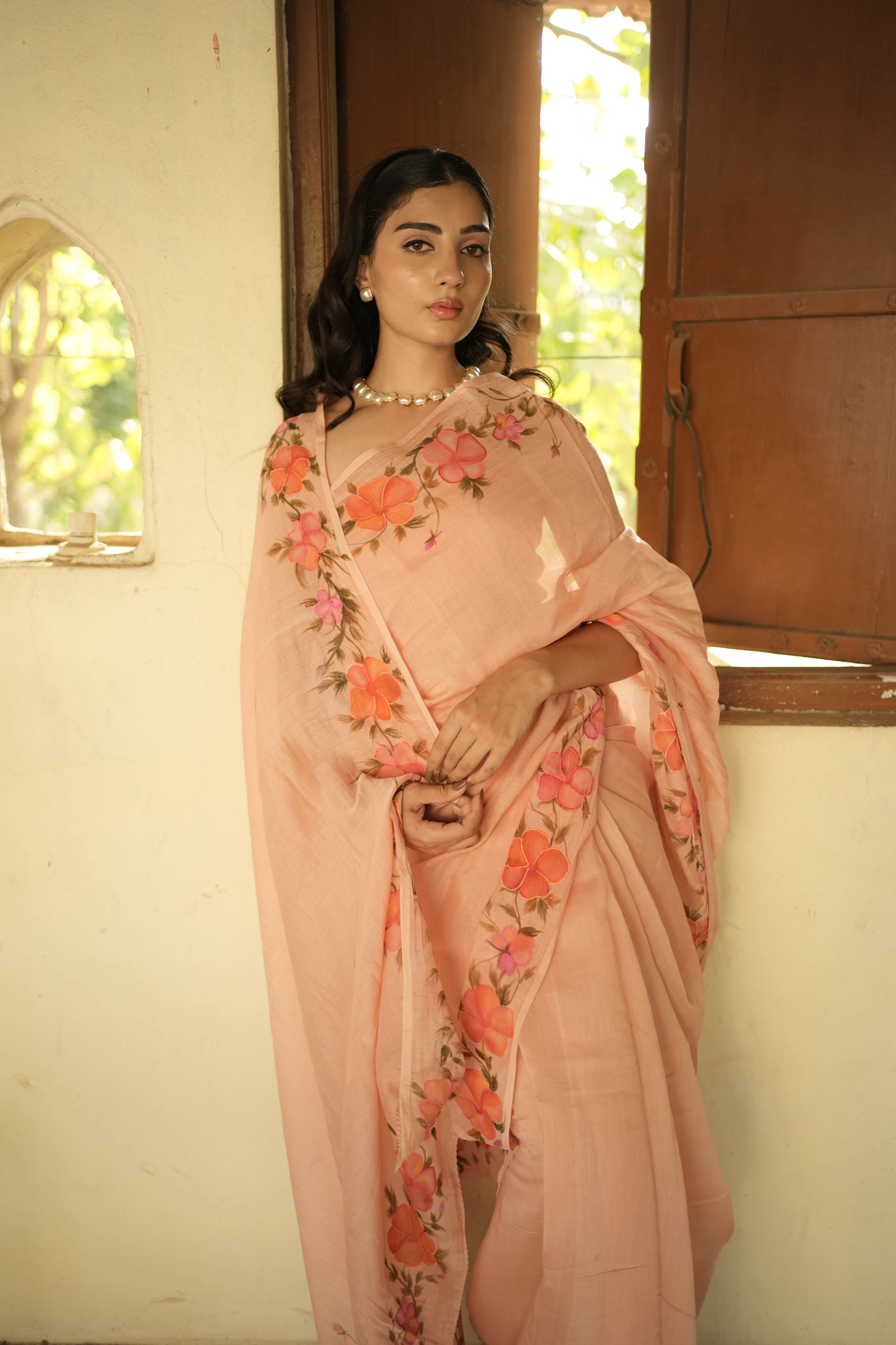 Dawn Rose Saree view 5