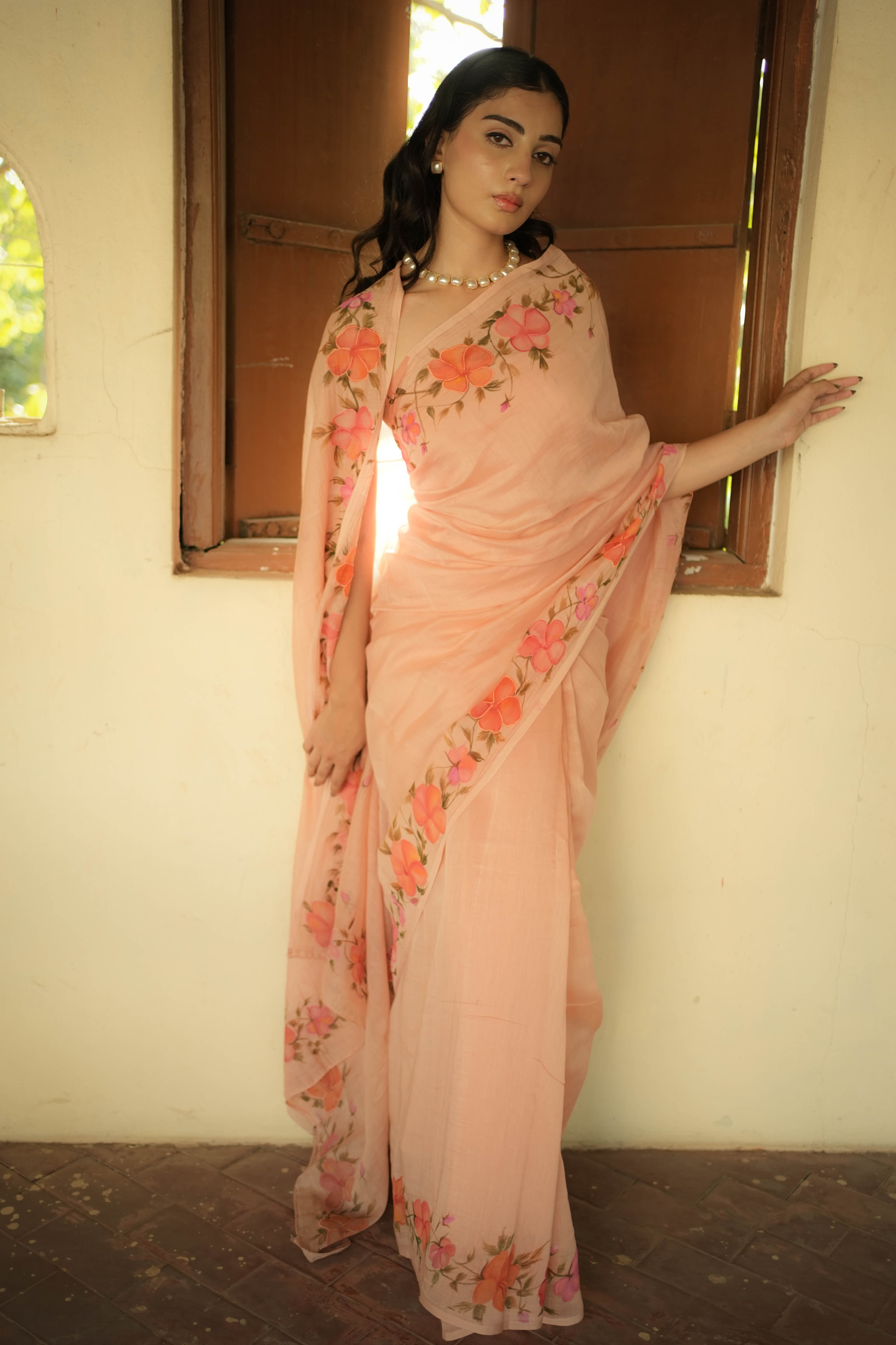 Dawn Rose Saree view 6