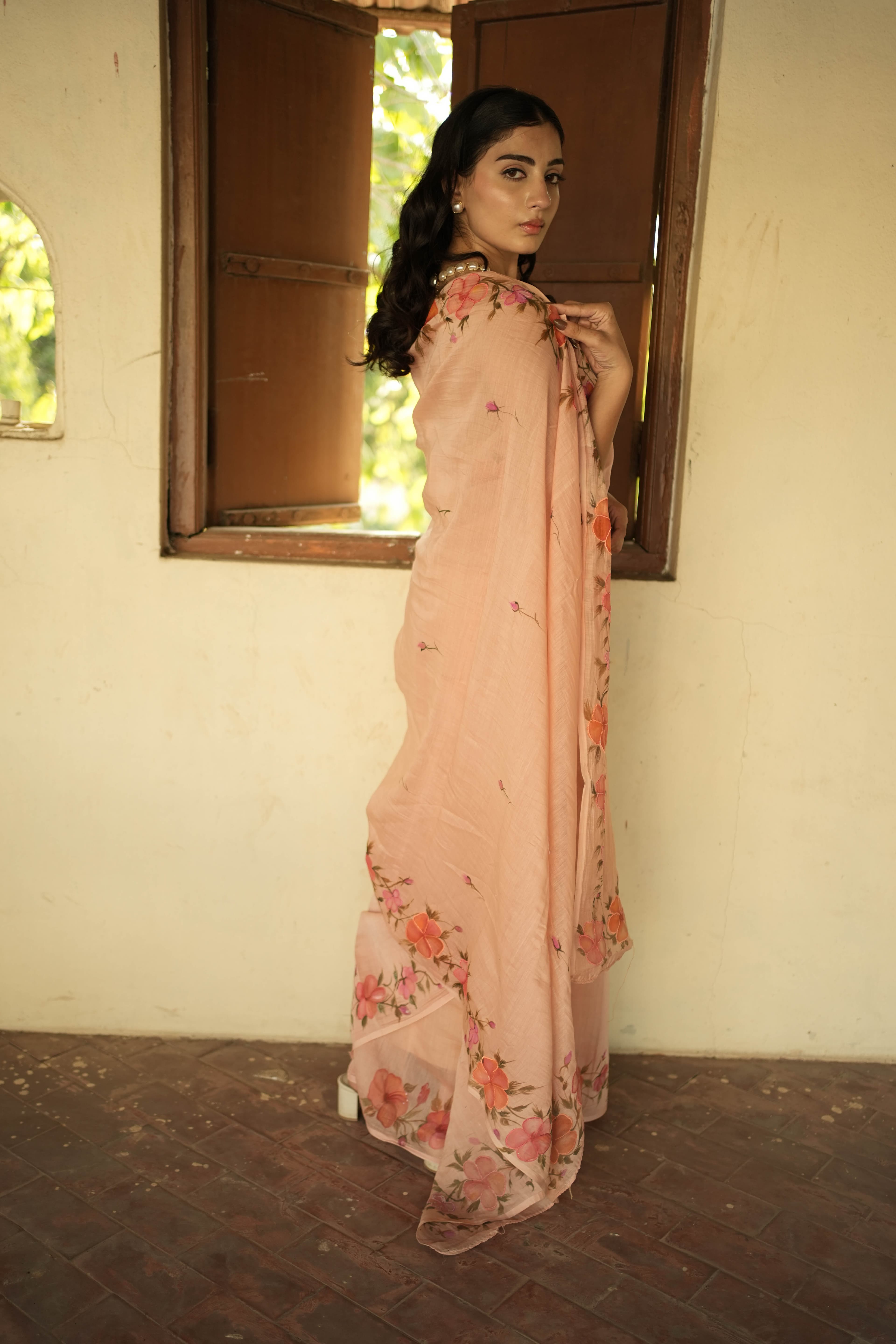 Dawn Rose Saree view 7